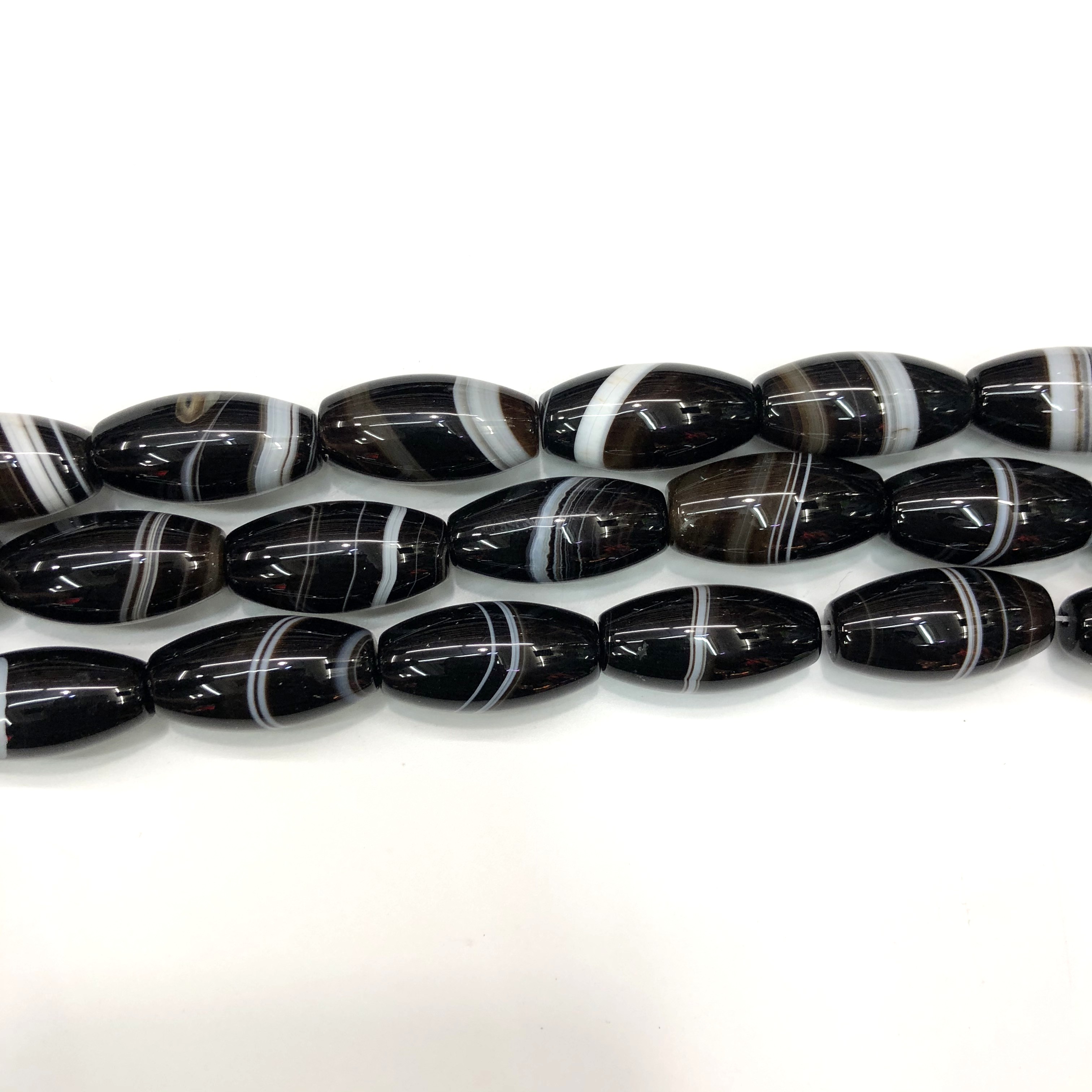High Quality Loose Gemstone Round Measle Black Striped Agate Onyx Stone Spacer Beads Bracelet Bead For Jewelry Making
