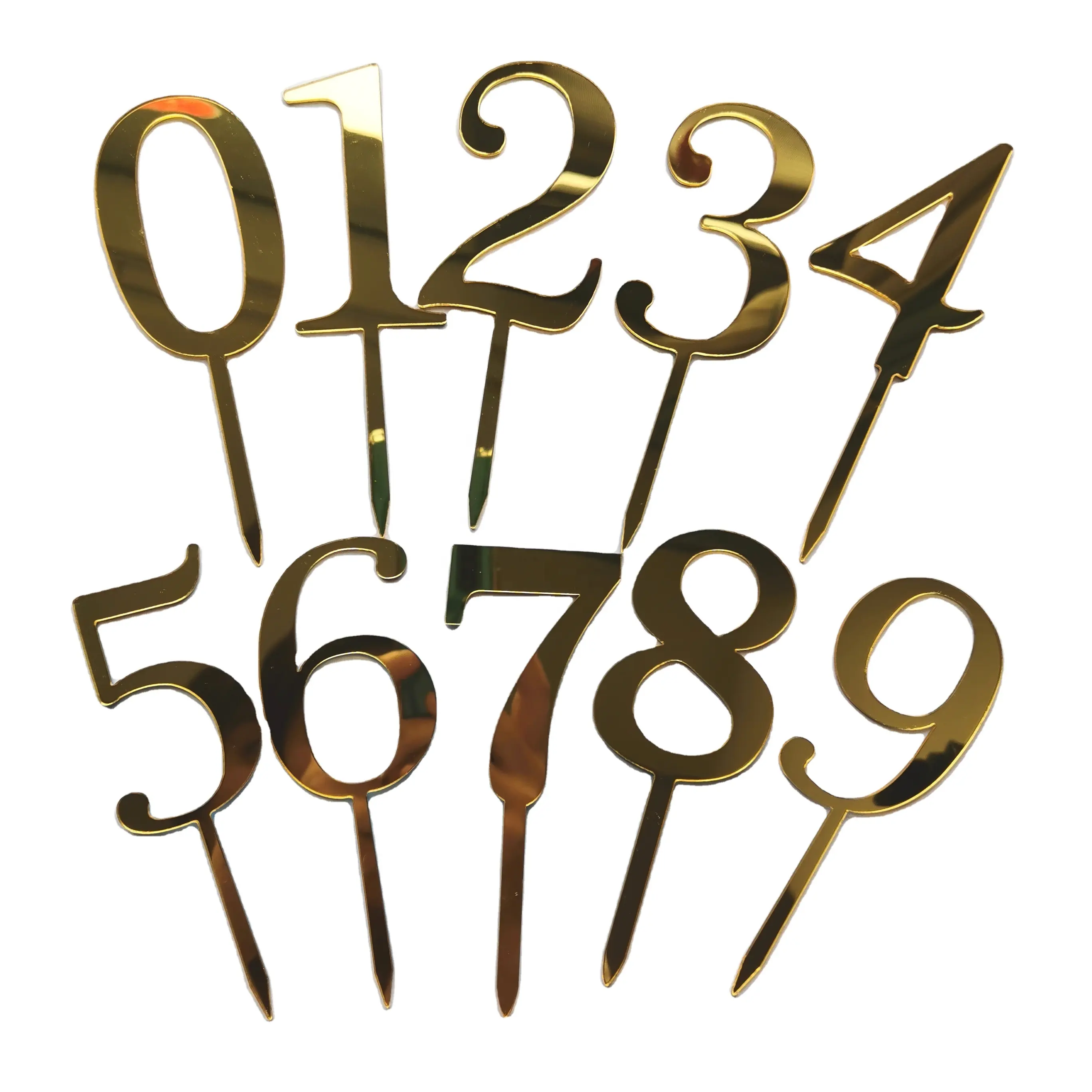 Hot sale party supplies acrylic cake topper numbers