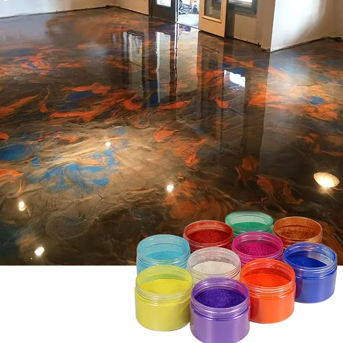 Kolortek Wholesale 3D Epoxy Resin Flooring Coating Dye Metallic Pearl Pigment Powder Epoxy Paint Floor