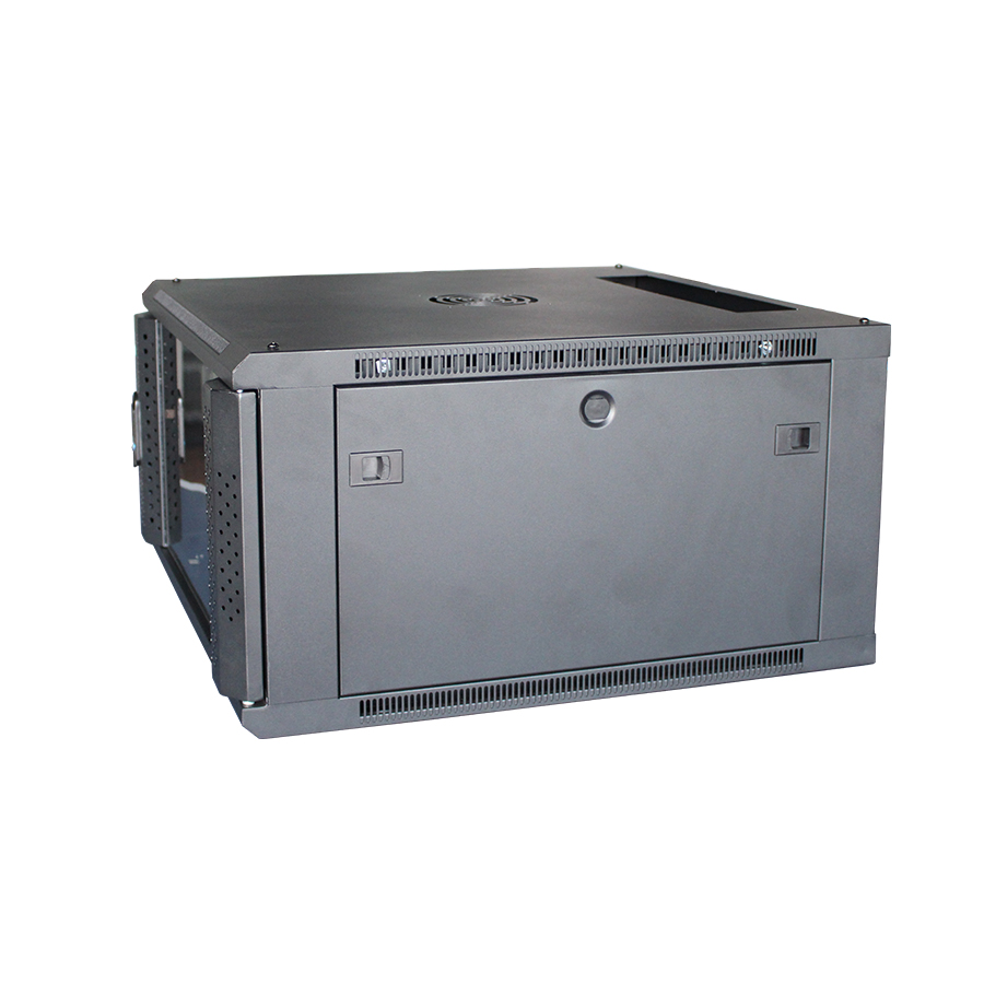 For data cabling,19" Glass Door with arc perforated door frame, network wall mounted rack
