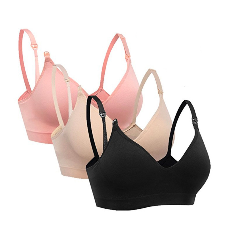 Lactation comfortable and breathable period sports bra maternity clothes modal wire free nursing bra