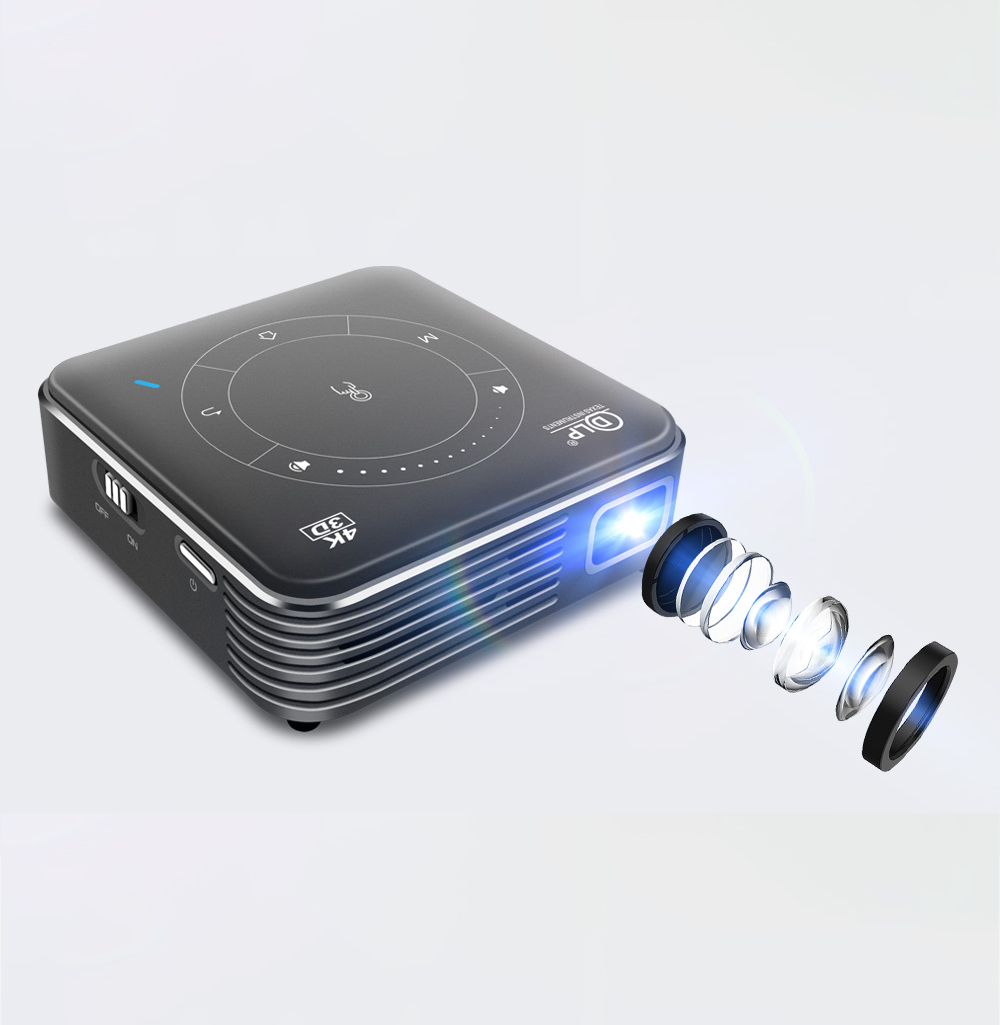 3D мобильный Смарт Мини проектор 4K LED домашний кинотеатр RGB LED Android 1080P портативный карманный проектор