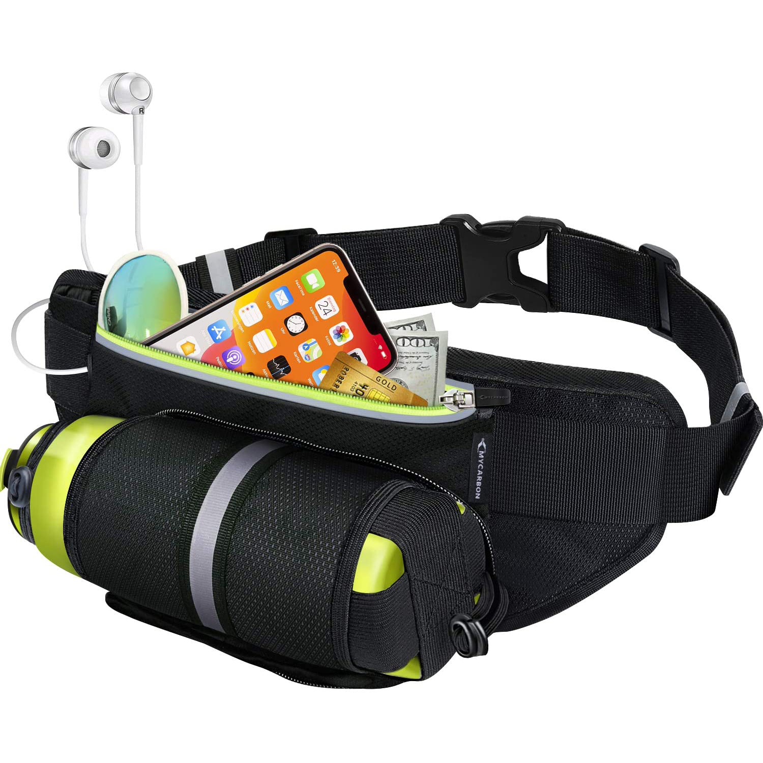 Hot Running Bags Waterproof Running Waist Bag Sport Water Bottle Phone Holder Pouch Fitness Gym Jogging Belt Bag Accessories