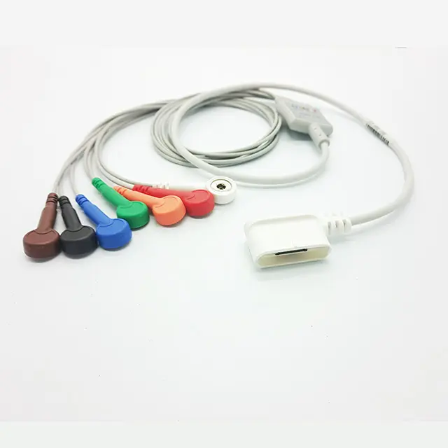 For GE SEER MC Holter Recorder 7 Lead Trunk Cable China Medical Probe