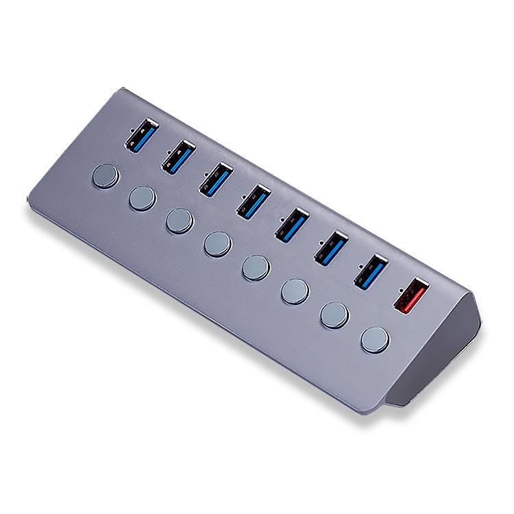 Алюминиевый сплав 8 портов Usb 3,0 разветвитель 7 порта компьютера на Usb Hub 1 порт адаптер быстрой зарядки