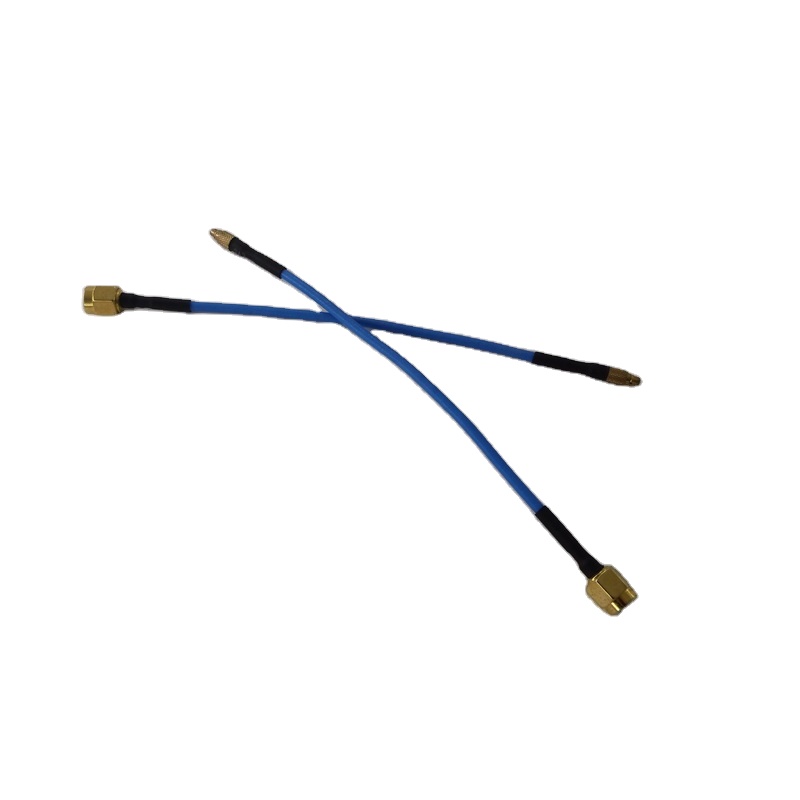 150mm Semi-flexible RG405 rf coaxial Cable Assembly(Jumper) With SMA Reverse Polarity Male To MMCX Male Connectors