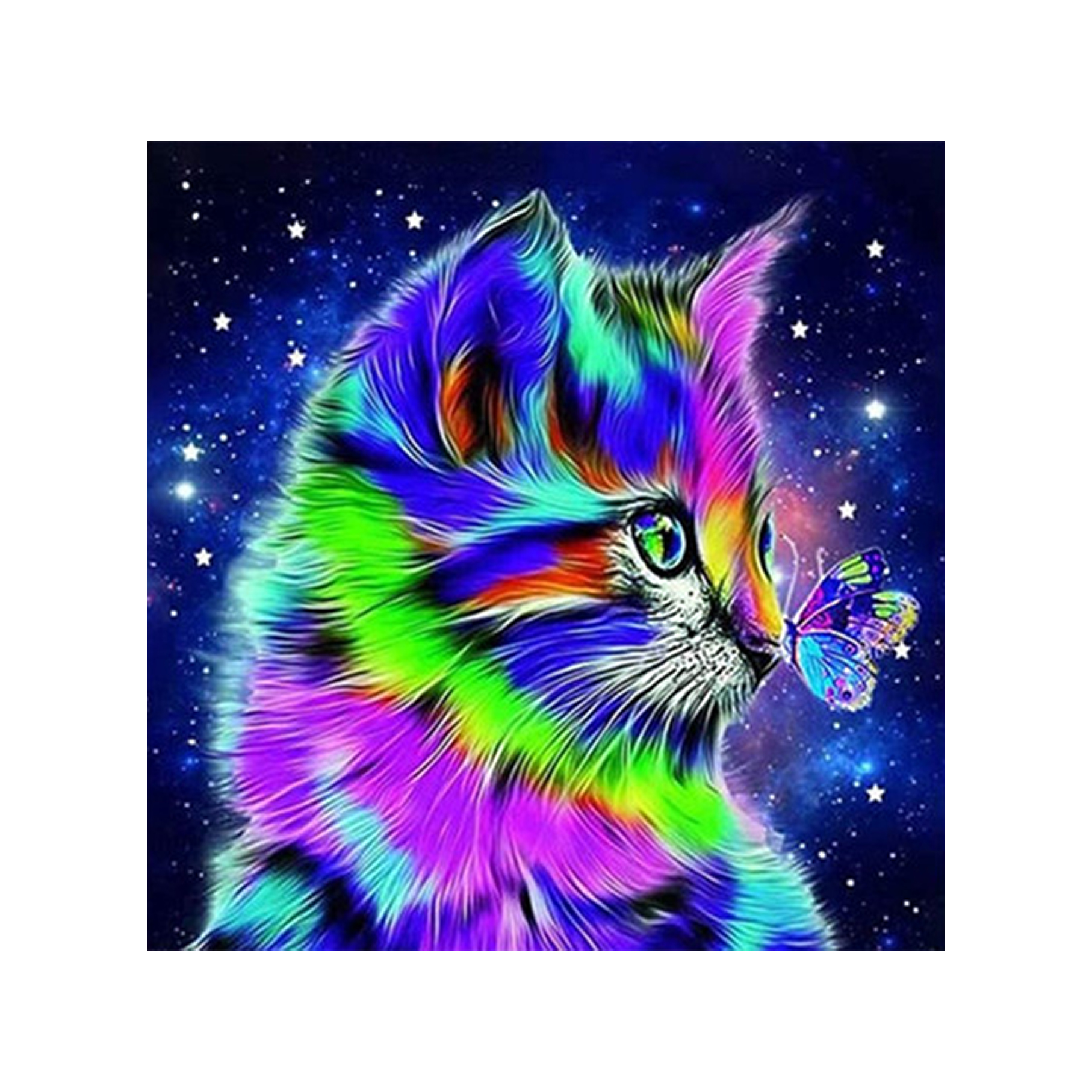 Cute Animals DIY Full Drill Rhinestone Diamond Painting Kit Cat Elephant Tiger Peacock Drill Diamond Painting