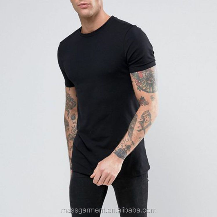 OEM custom blank cotton/polyester/spandex wholesale slim fit t shirt for men