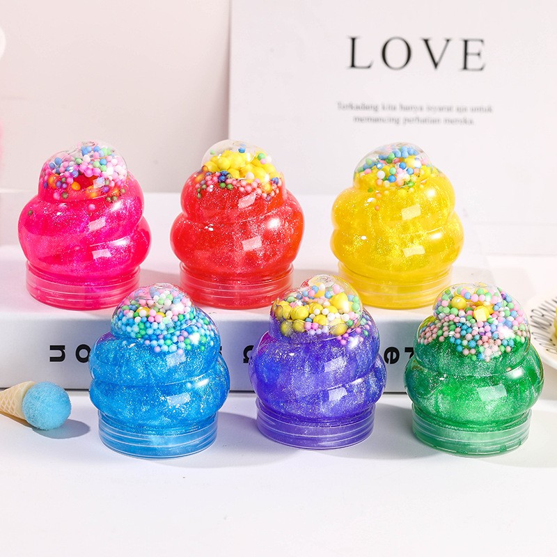 Hecion мороженое цвет декомпрессии игрушки игрушка «сделай сам» Slime 150 мл бутылка коробка цвета корма форма Лизун пластиковая баночка с придет