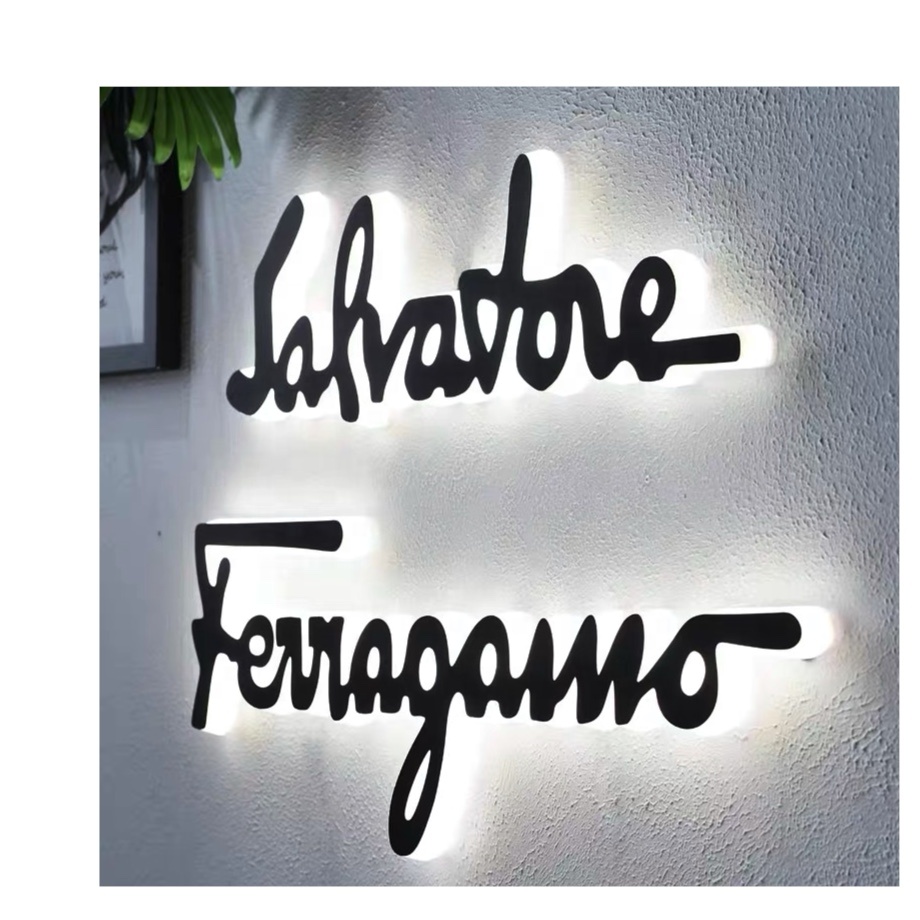 Customized Outdoor Lighting Signs Storefront Coffee Shop Restaurant LED Backlit Letter Sign