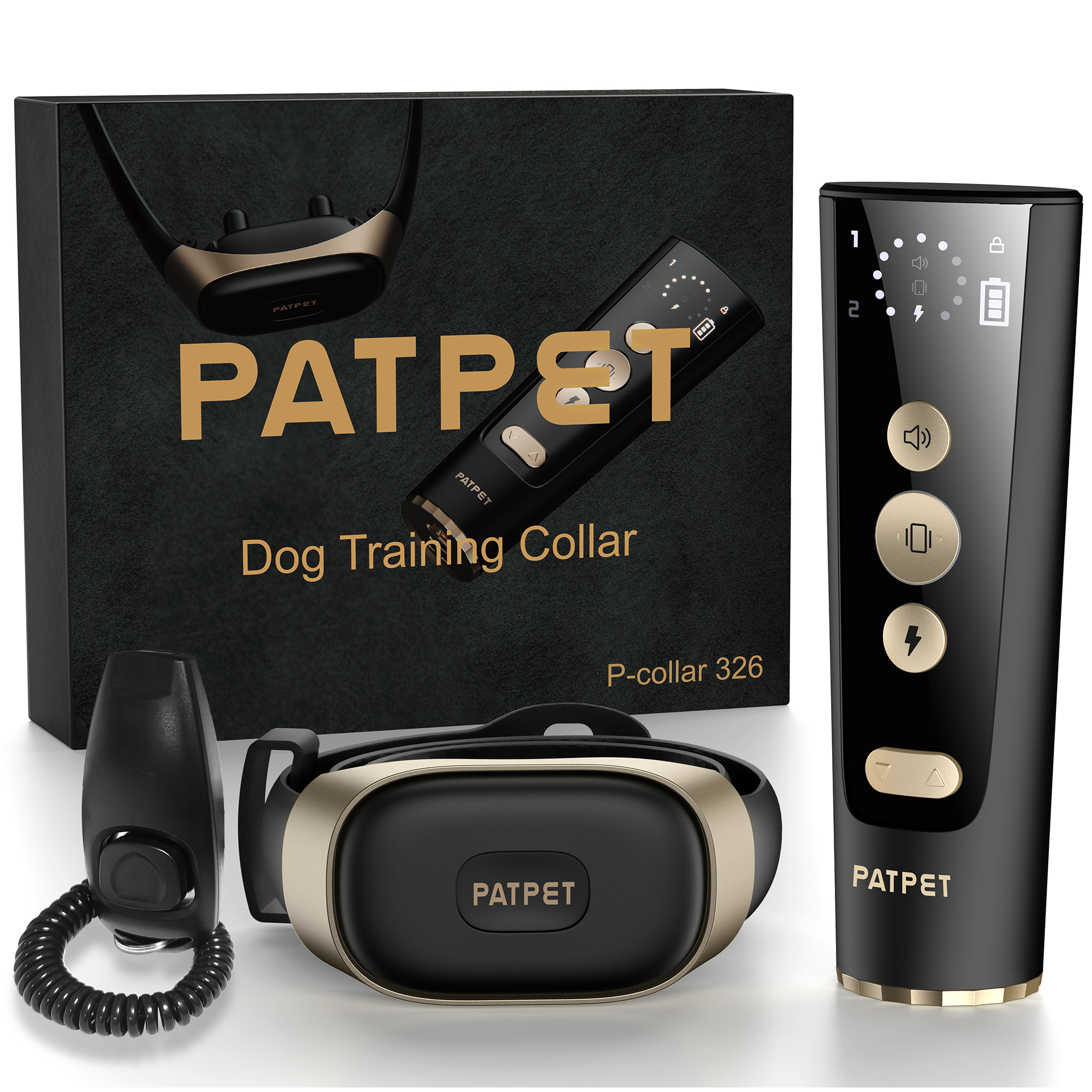 Ошейник для дрессировки собак PATPET IPX7, электрический, перезаряжаемый от USB, дальность действия 900 м