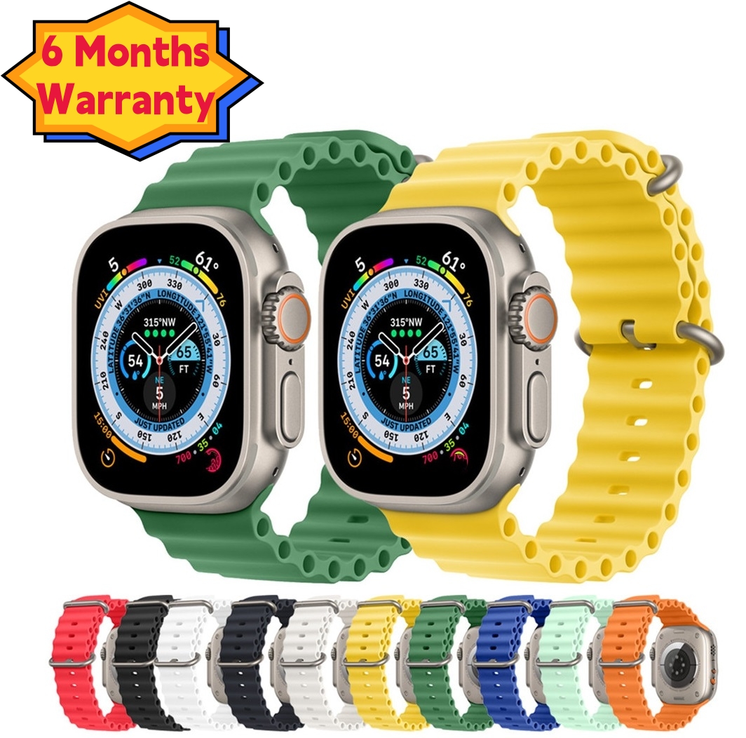 Силиконовый ремешок для часов apple watch ocean band series Ultra 8 7 49 мм 41 мм