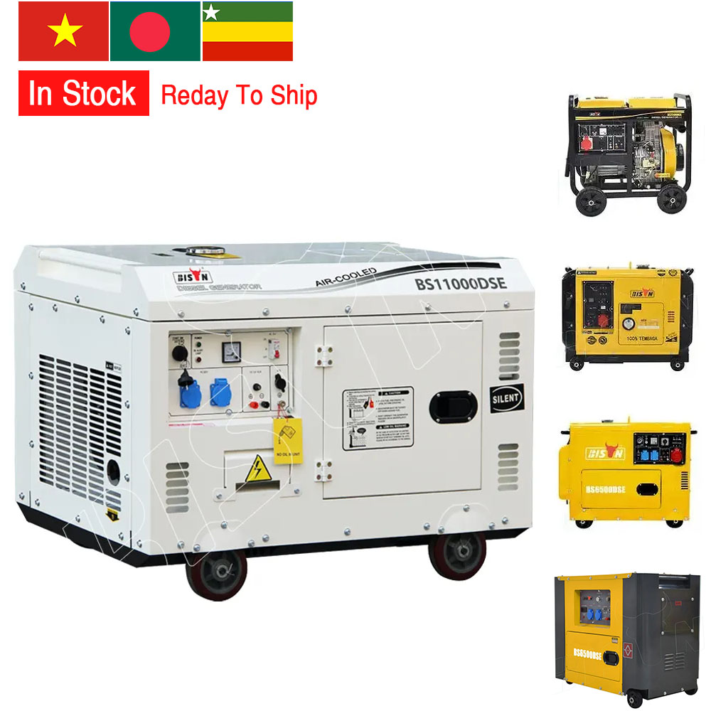 BISON Chinese, купить бытовые электрические звукоизоляционные 8 кВт, 9 кВт, 10 кВт, мощные дизельные двигатели, генераторы на продажу