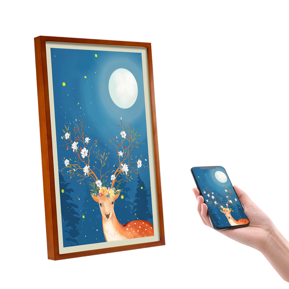 Оптовая продажа от производителей, цифровая фоторамка 21,5 Дюймов HD WIFI APP NFT, 2k 4k дисплей NFT видео, фоторамка