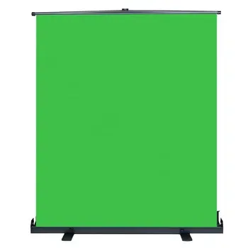 Professional portable green background style pull-up green screen for webcam