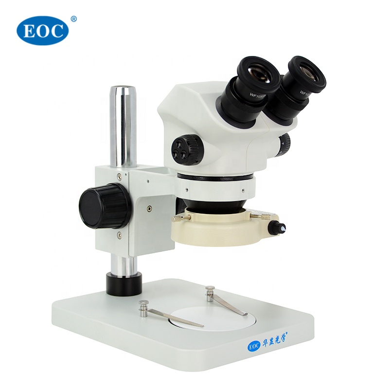 EOC microscope 7x-50x Zoom Metal Big Base 100mm long working distance High definition Phone Repair Stereo Binocular Microscope