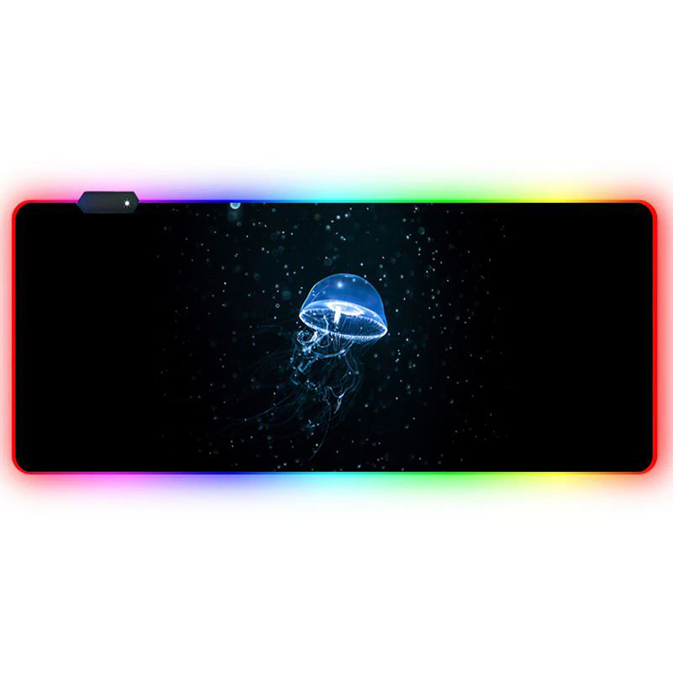OEM пользовательская печать офиса 4 мм СВЕТОДИОД RGB резиновый материал рулон пользовательский игровой коврик для мыши для геймеров