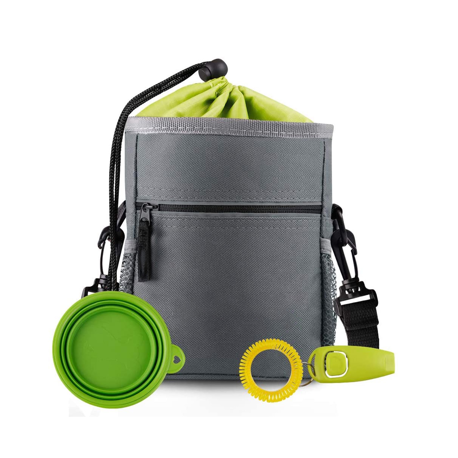 600D Oxford Pet Treat Pouch Dog Walking Bag With Poop Bag Holder Adjustable Belt Pet Training Waist Bag