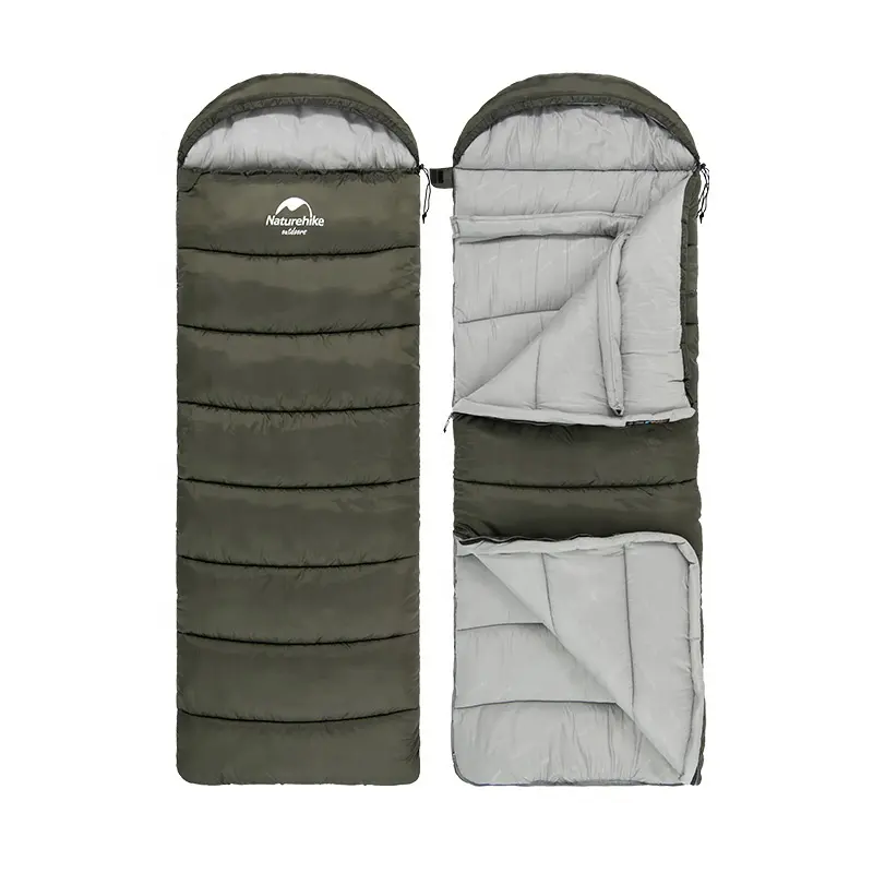 Naturehike Новый U150 U250 U350 конверт хлопковый спальный мешок с капюшоном