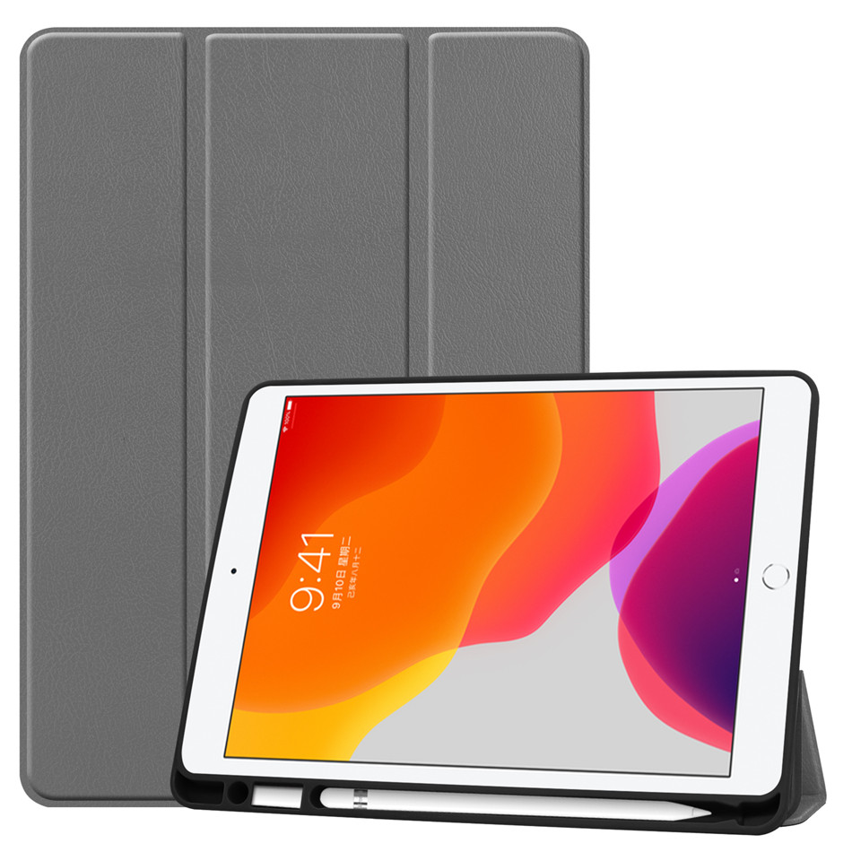 Кожаный чехол для iPad 10,2 2019, чехол-подставка для iPad 2019, чехол 10,2 дюйма с функцией автоматического сна для iPad 7-го поколения, чехол