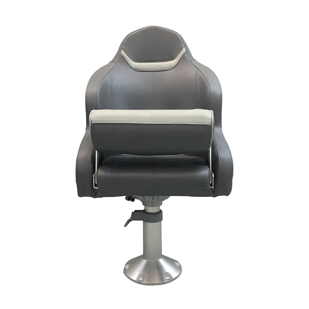Heavy-duty Captain Upholstered Seat Fishing Boat Helm Seat Helm Filp Up Bucket Seat