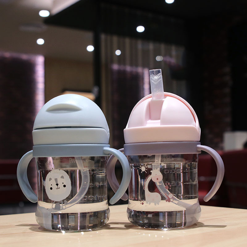 Soft Eco Childrens Bpa Free Thermal Children Baby Kids Clear Plastic Water Drink Bottle With Straw And Handle Sublimation