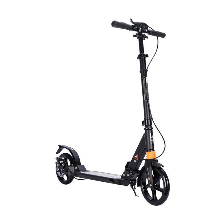 kick scooters adult 12 mini two foot plate push scooter with foot brake folding foot pedal scooter