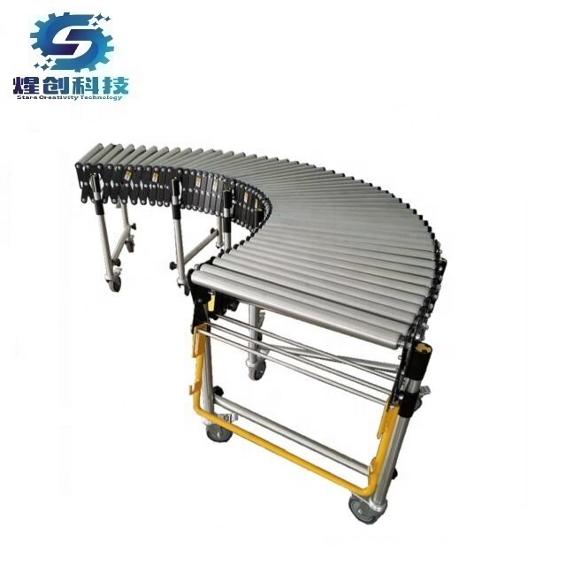 Gravity flexible roller conveyor