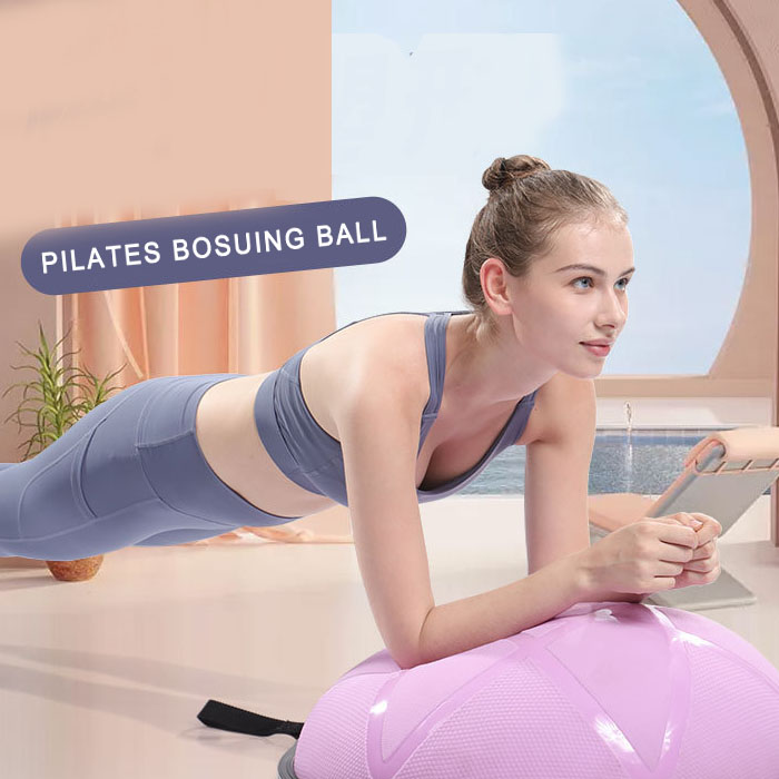 Amazon Bestseller 64cm Mini Yoga Ball Balance Trainer Pink/Blue/Black Color Ball Yoga Half Ball