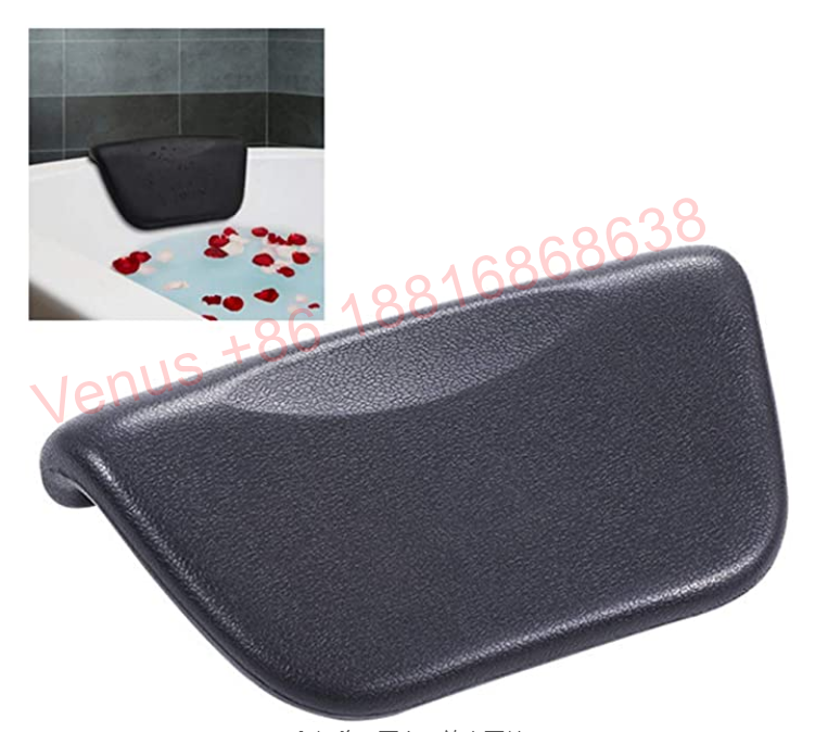 Home Spa Bath Pillow Universal Square PU Bathtub Pillow with Suction Cups SPA Neck Holder Bath Cushion Back for Hot Tub Jacuzzi