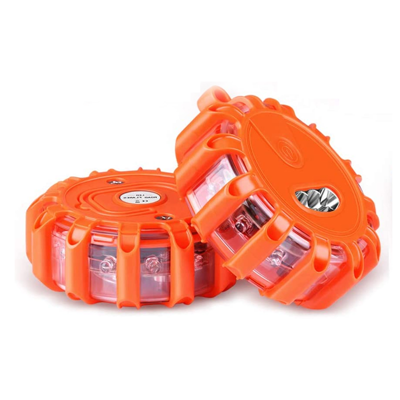 Multi-functional Wholesale 2*AAA dry battery 9 led modes led road traffic flares flashing warning light with Magnet