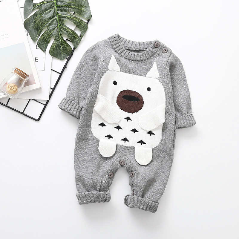 spring autumn cotton solid baby rompers wholesale