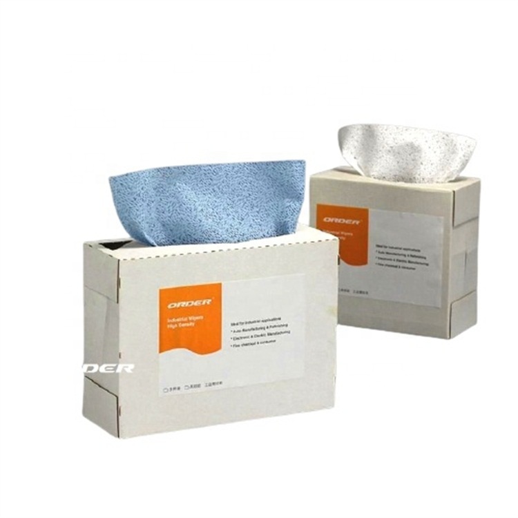 Attractive price new type pop up box blue interfold meltblown polypropylene fiber industrial Maintenance Wipes