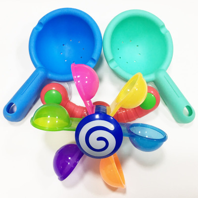 Wholesale interesting windmill bath time toys for babies Faucet Spray water Cartoons baby bath toy