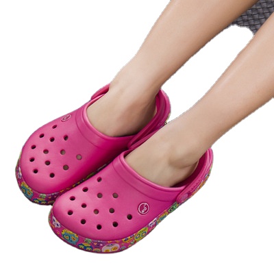 Обувь для бассейна; обувь для улицы; сезон лето; crocse crocks; пляжная обувь; сандалии; женские сандалии с леопардовым принтом на толстом каблуке