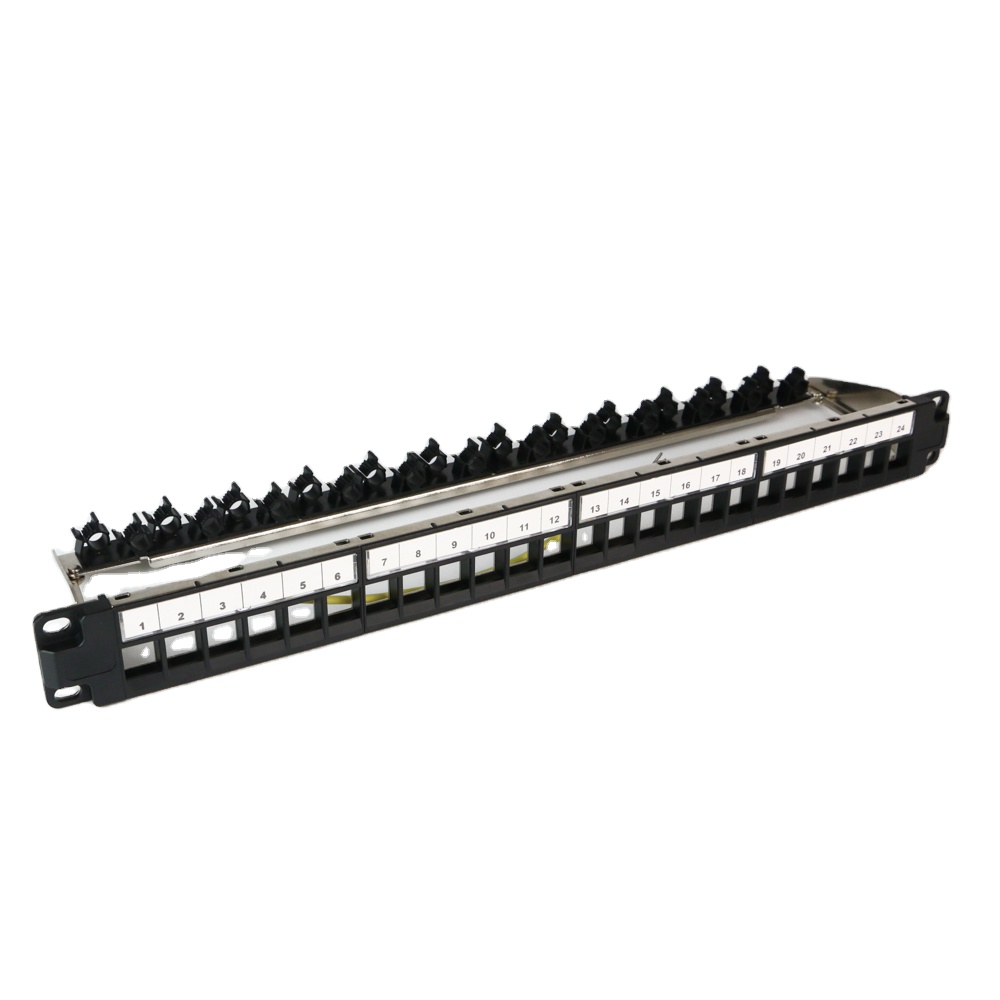 Горячая продажа 1U Сетевой FTP 24 порта RJ45 Cat6 пустая патч-панель