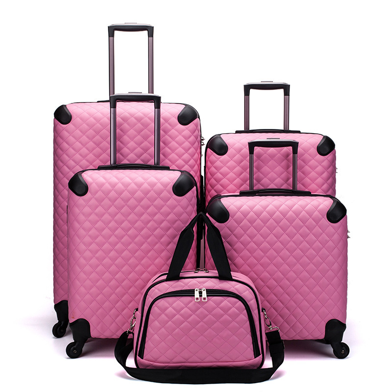 Wholesale Luxury Designer Custom Logo Print Trolley PU Leather Travelling Bags Sets Travel Suitcases Luggage