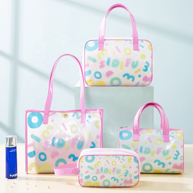 3 pcs 4pcs sets Multifunction Home Travel Makeup Beauty Cosmetic Bag Cases with Handle Toiletry Bags