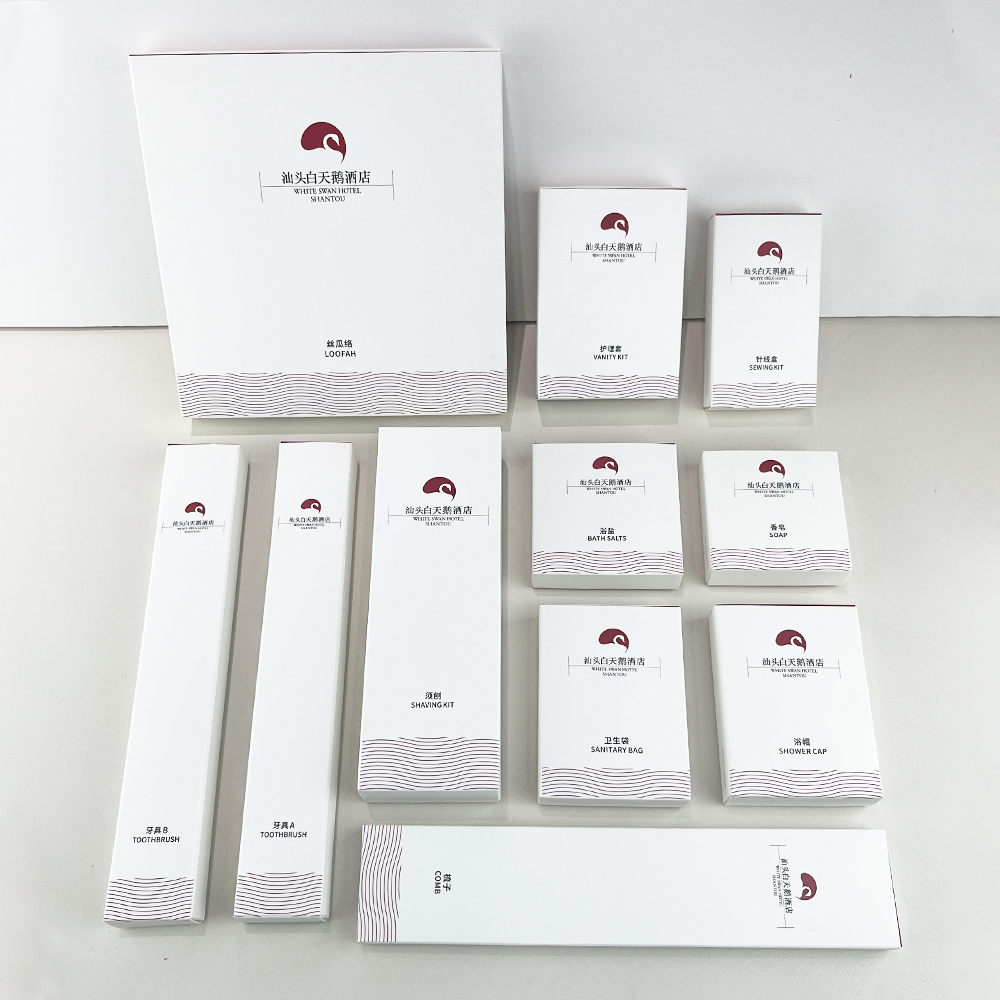 Factory Direct Sales Hot Selling Custom Luxury Hotel Disposable Supplies Amenities Premium In-Room Essentials for 5 Star Hotel