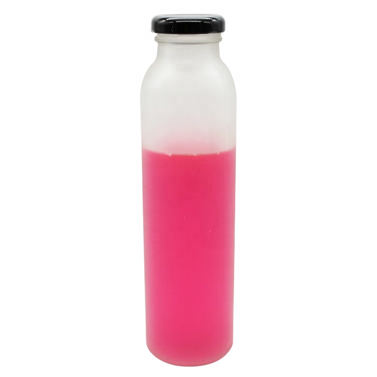 Cheap 330ml empty clear drinking glass water bottles with screw lid