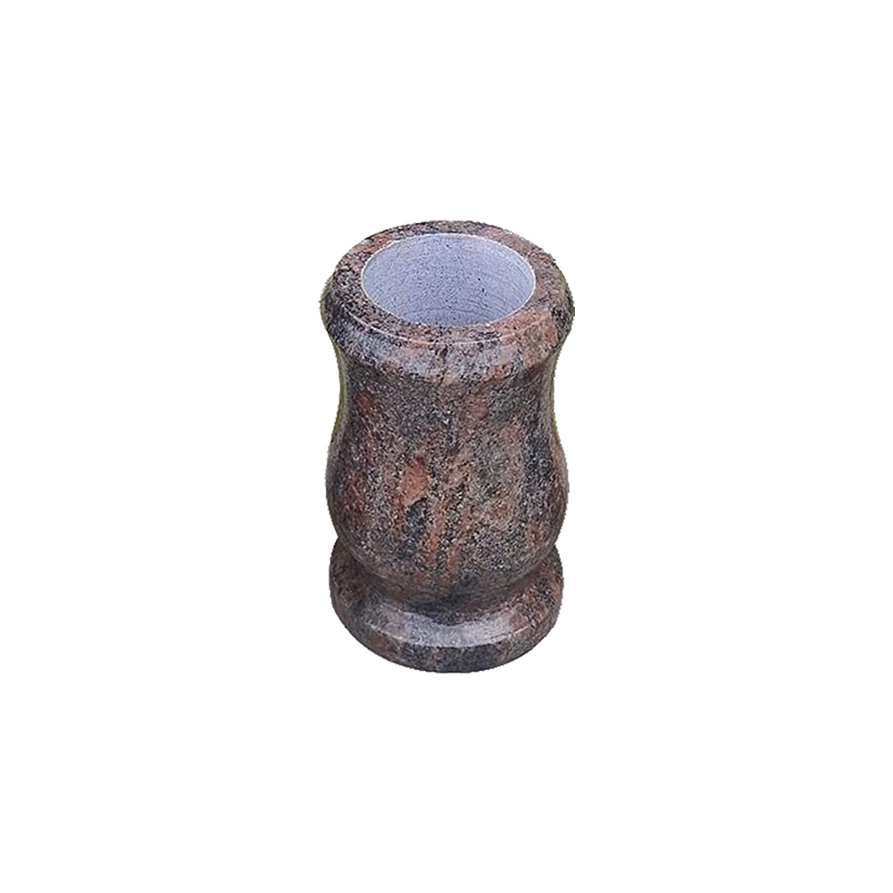 Red brown funeral supplies Natural stone vases, flower POTS, marble handcrafted in quality vintage color columbaria