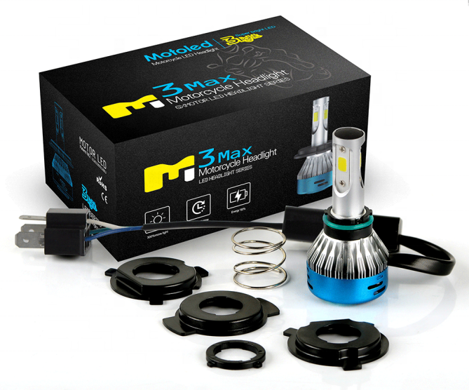 NAO Led Motorcycle Lights 40W Canbus 3 Side H4 Led Light Motorcycle Faros Led Moto