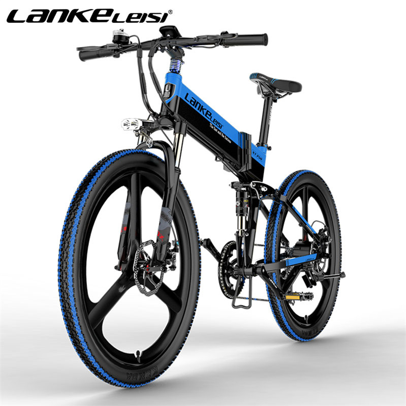 LANKELEISI XT750 26 дюймов складной электрический велосипед из алюминиевого сплава рама 48V 14.5ah литиевая батарея, фара для электровелосипеда в 500 Вт Электрический велосипед