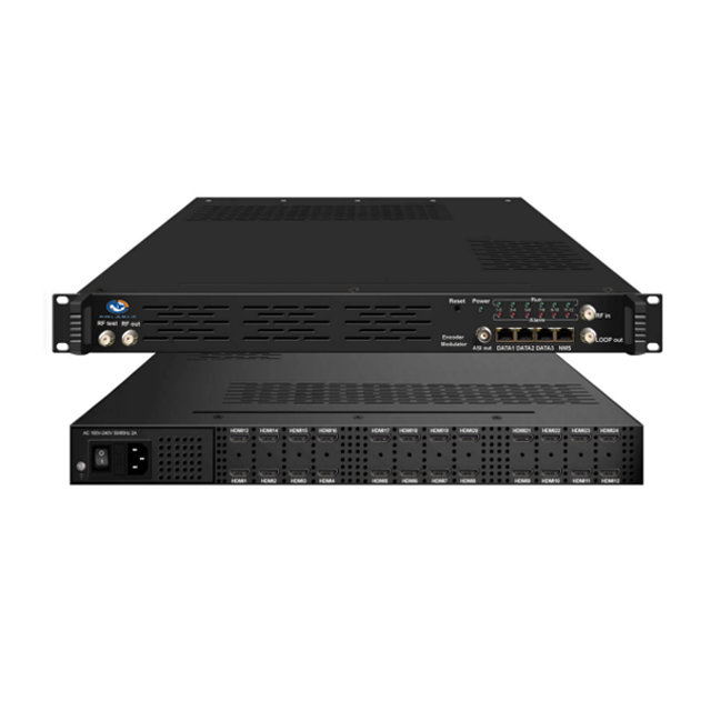 24 В 1 кабельное телевидение dvb-c QAM модулятор с мультиплексор скремблер COL5011U-NH1