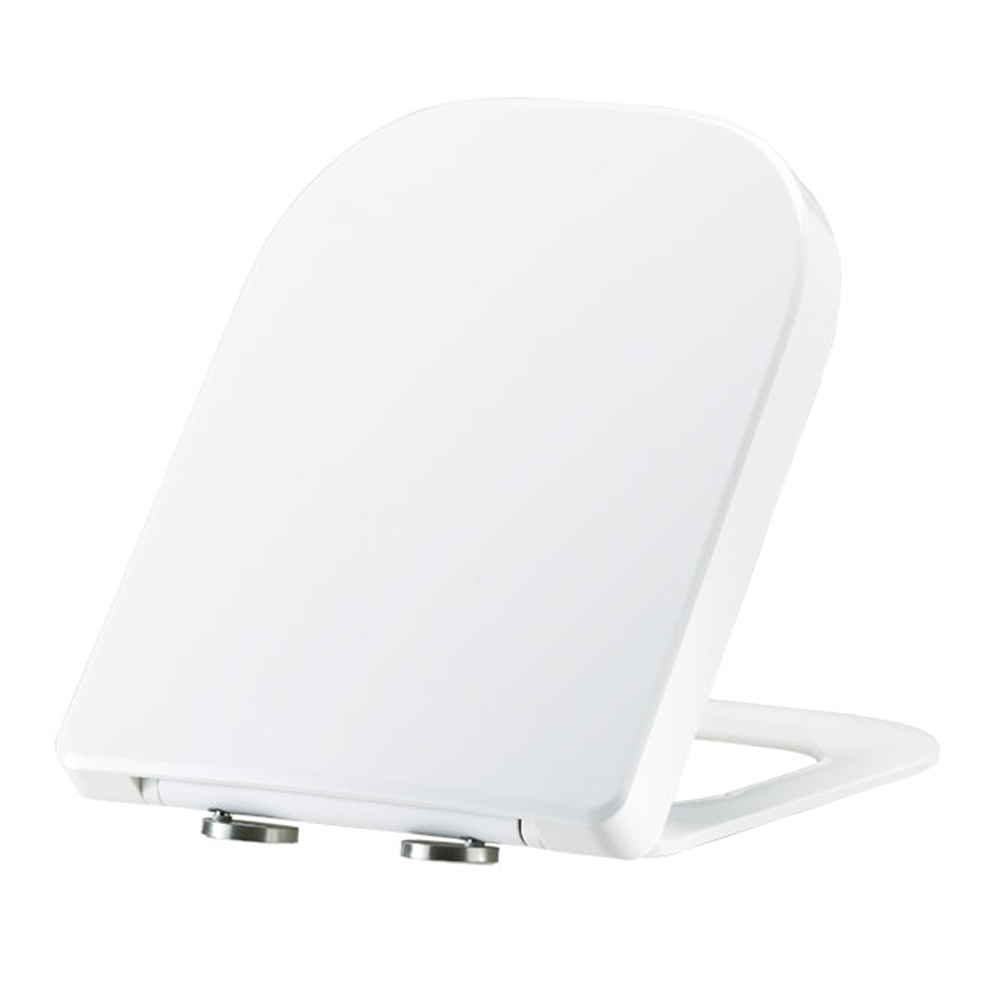 China Bathroom Sanitary Square Shape Soft Close Style Material Urea Square Toilet Seat