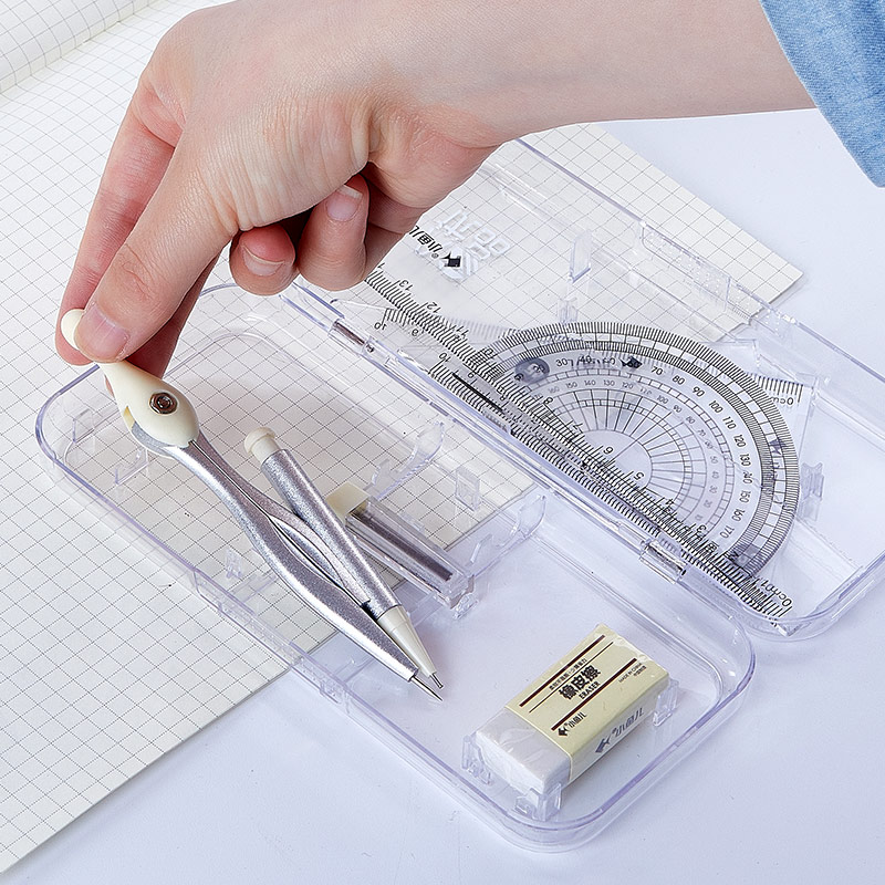 High quality 8pieces professional compass box school&office stationery compass set