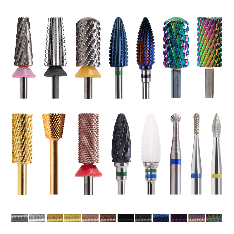 Wholesale Pink Carbide Nail Bits Tornado Manicure Extra Coarse Tungsten Steel Volcano Cone Custom Carbide Nail Drill Bits