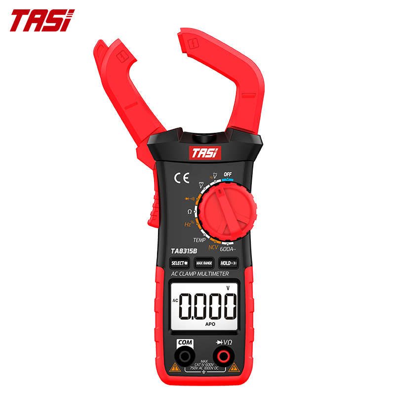 Цифровой мини-мультиметр TASI TA8315B, ручной Бесконтактный измеритель температуры и частоты, с функцией True-rms, AC/DC