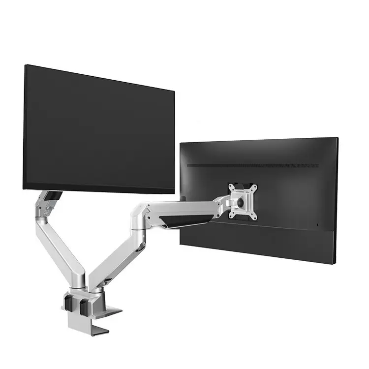 Popular Ergonomic Aluminum Dual Monitor Arm Stand For Office