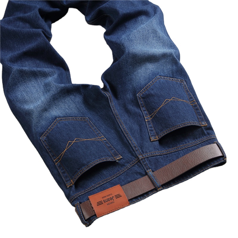 Stylish Casual Plus Size Straight Korean Low-waist Men's Denim Trousers